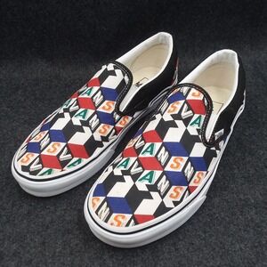 Vans Classic Slip On Checker Cube Multi True White Shoes Mens 8.5 Womens‎ 10